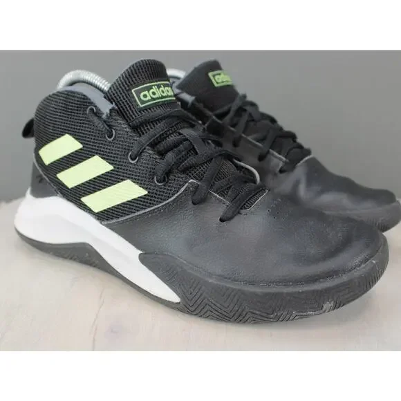 Adidas Cross Em Up 5 Basketball Shoes Youth 6 Black Green Athletic - Picture 1 of 7